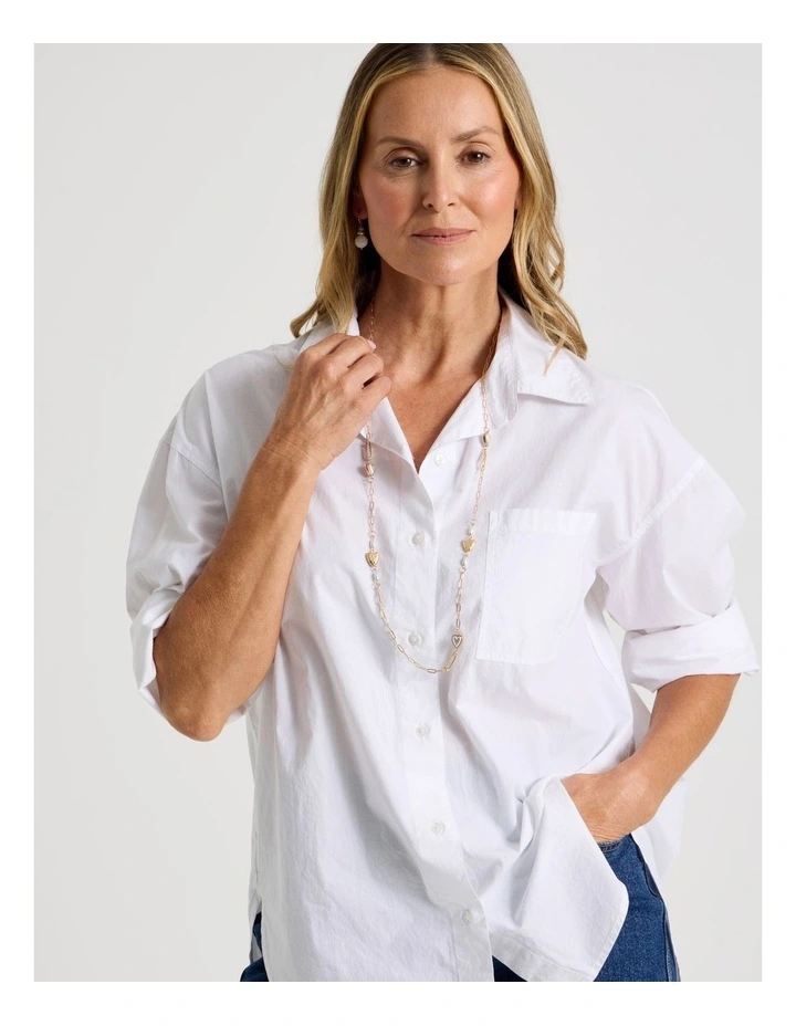 Heart Charm Necklace in Gold image 2