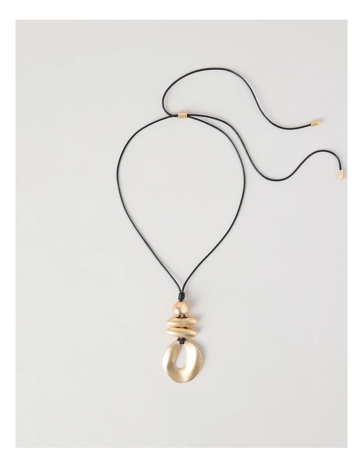 Pendant Necklace in Black and Gold image 1