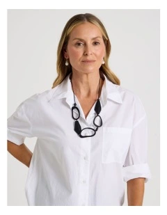 Open Bead Necklace in Black