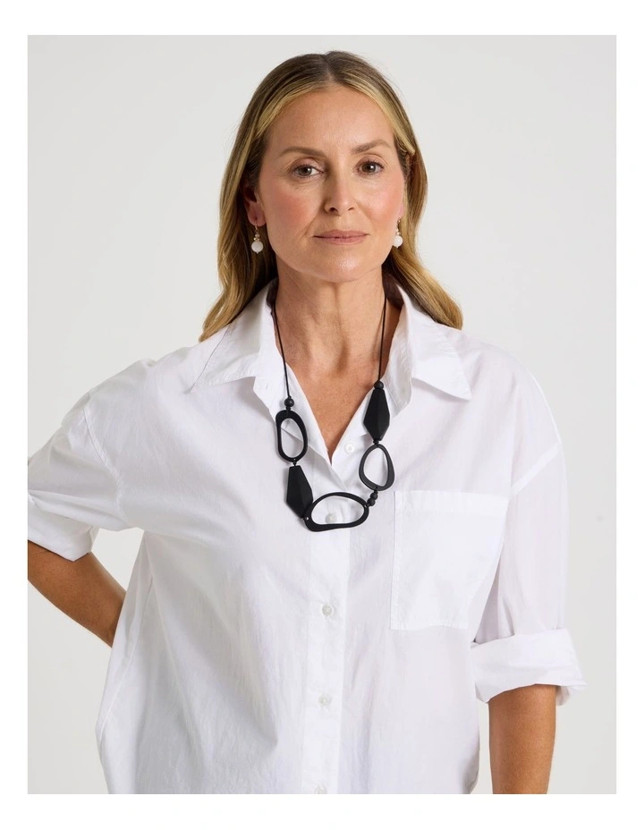 Open Bead Necklace in Black image 2