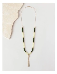 Bead Necklace in Green