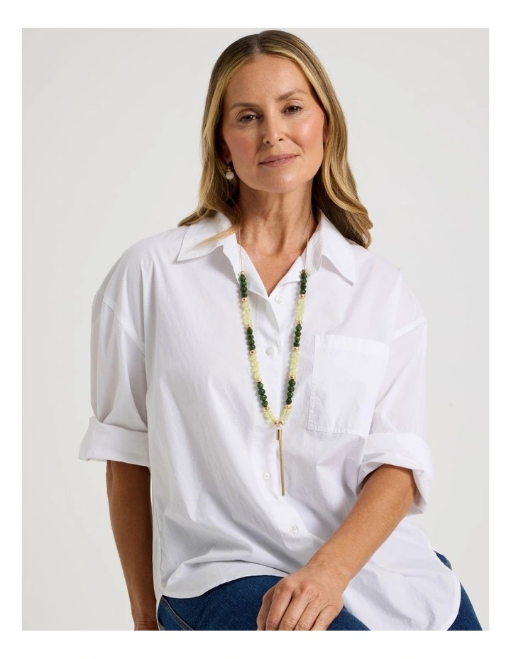 Bead Necklace in Green image 2