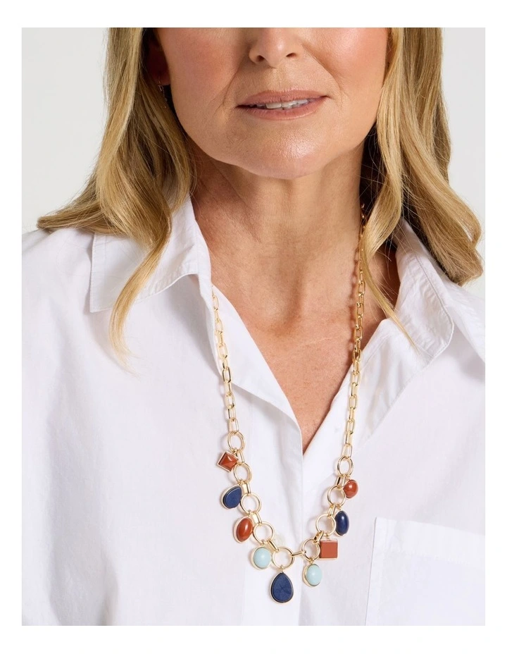 Charm Necklace in Multi image 4