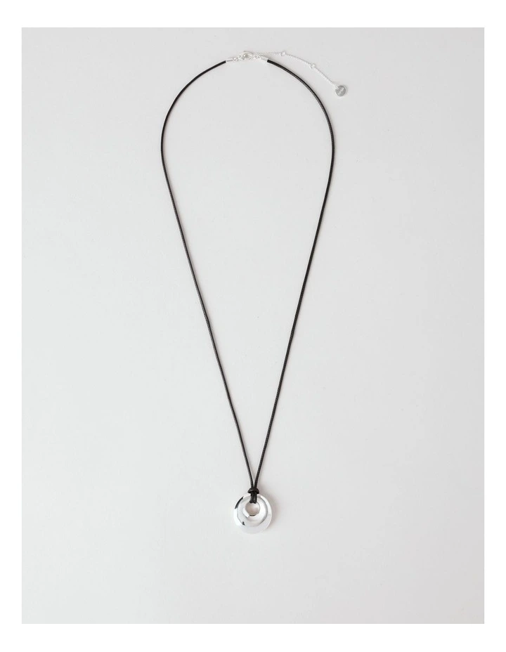Cord Pendant Necklace in Silver image 1