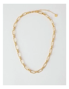Figaro Link Necklace in Gold