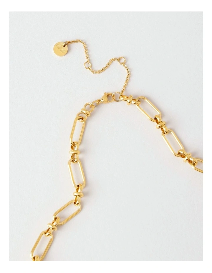Figaro Link Necklace in Gold image 3