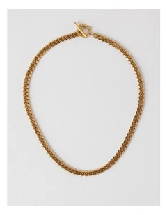 Curb Chain Necklace in Gold