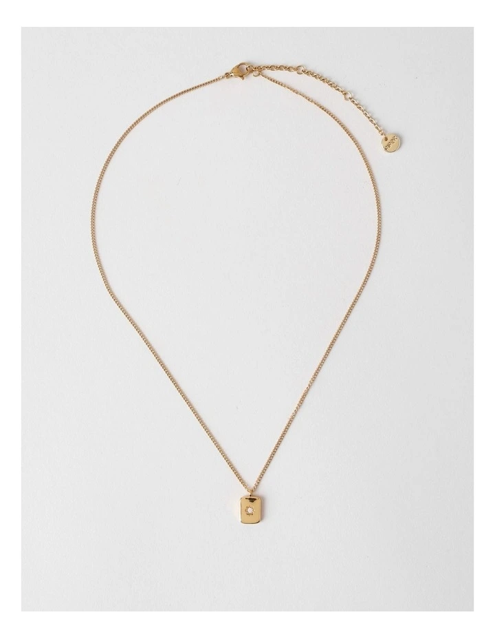 Padlock Necklace in Gold image 1