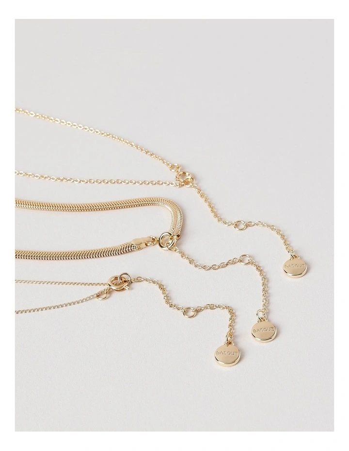 Layered Pearl Necklaces in Gold image 5