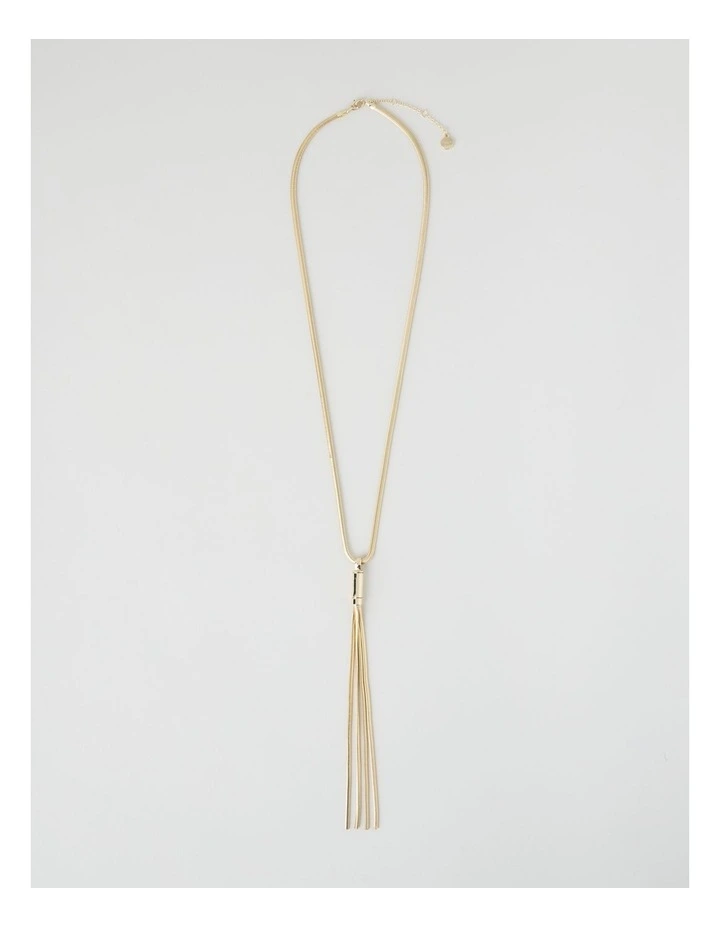 Snake Chain Lariat in Gold image 1