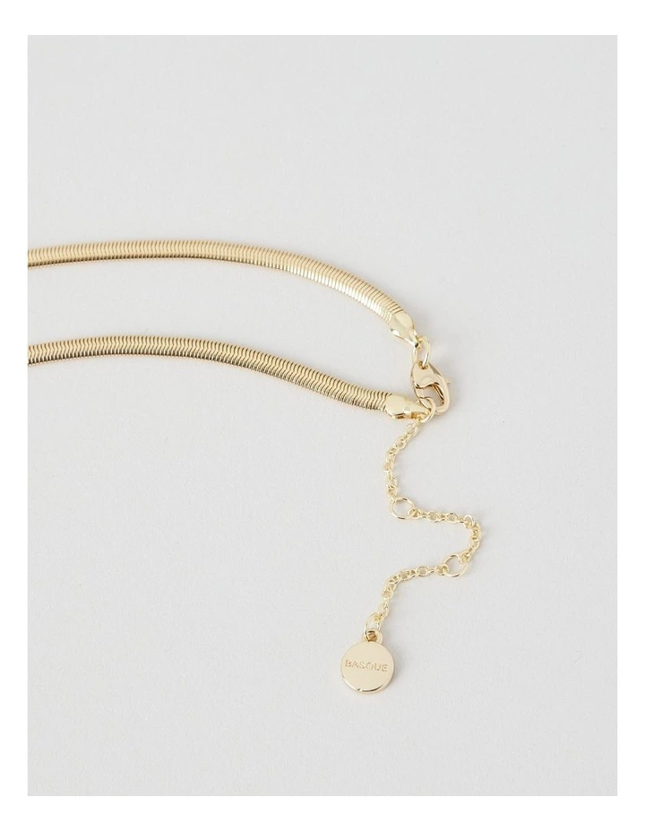 Snake Chain Lariat in Gold image 5