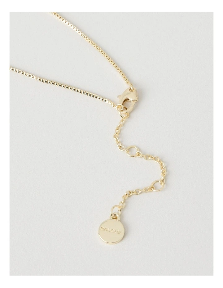 Hammered Pyramid Pendant Necklace in Gold image 5