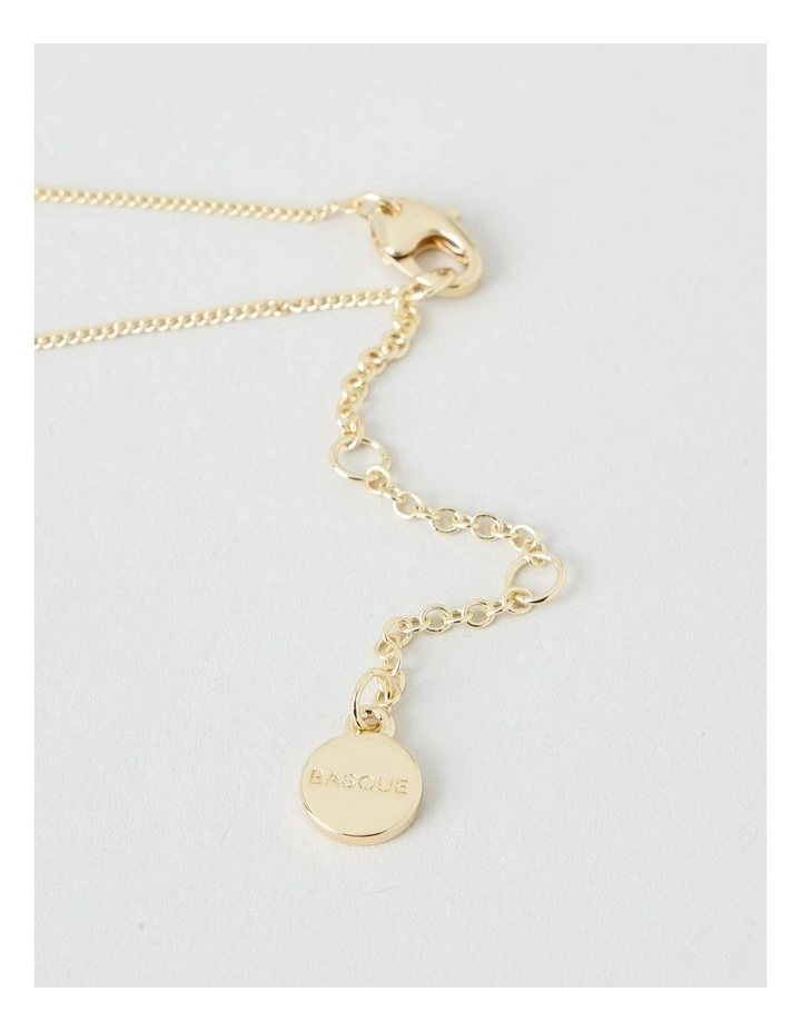 Gold Diamante Studded Circle Necklace image 3