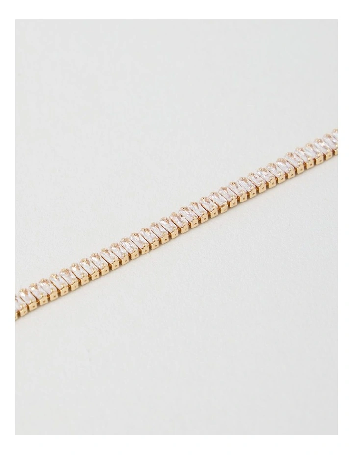 Rectangle Tennis Bracelet in Gold image 2