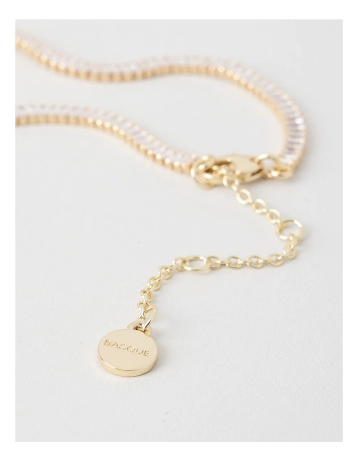 Rectangle Tennis Bracelet in Gold image 3