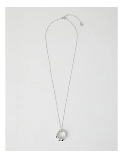 Silver Twist Pendant Necklace