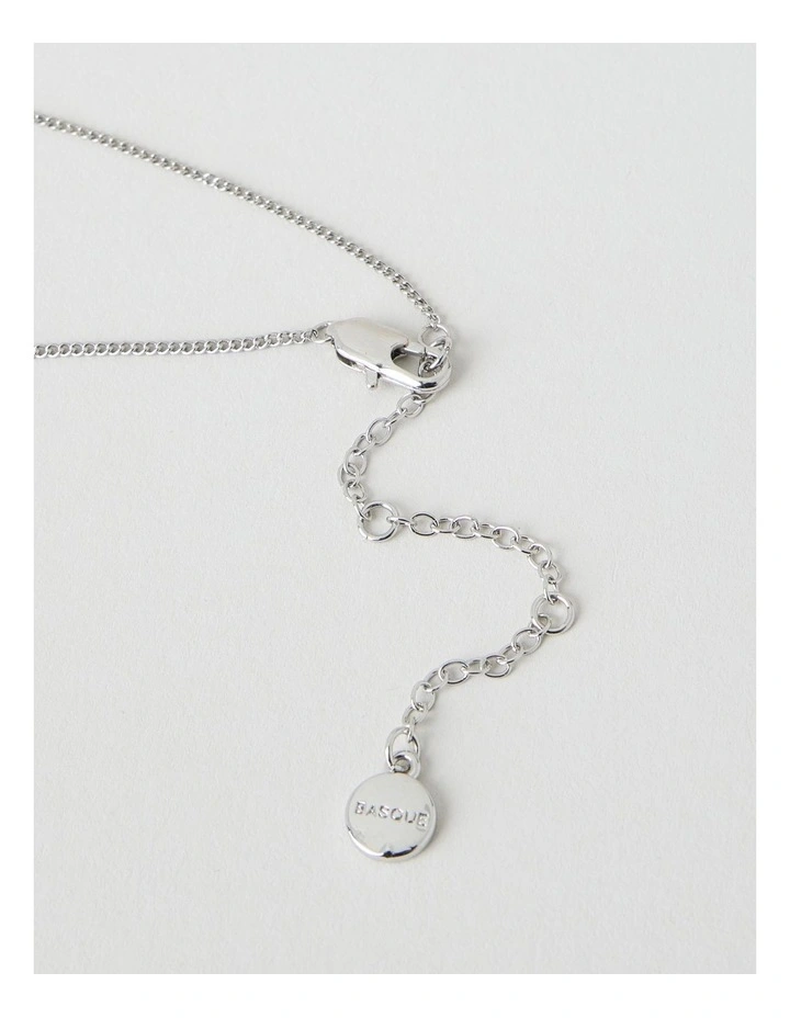 Silver Twist Pendant Necklace image 3