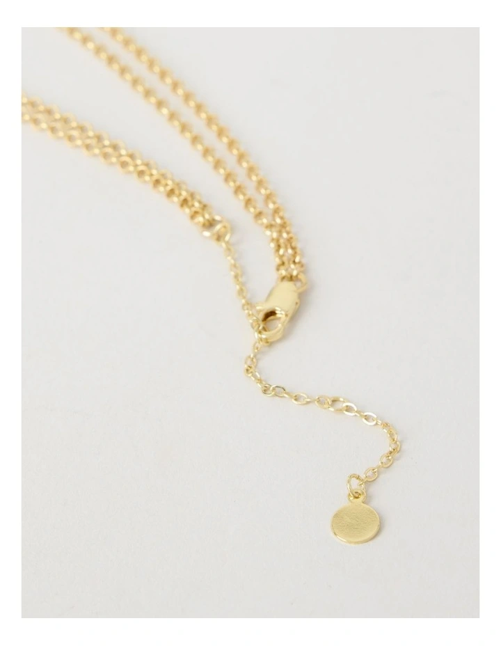 Tear Drop Lariat Necklace in Gold image 5