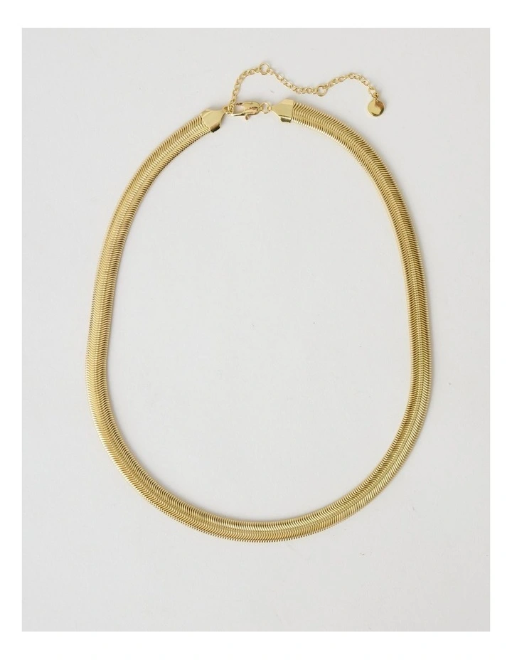 Waterproof Chunky Snake Chain Necklace in Gold image 1