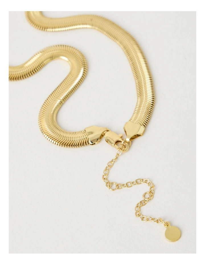 Waterproof Chunky Snake Chain Necklace in Gold image 5