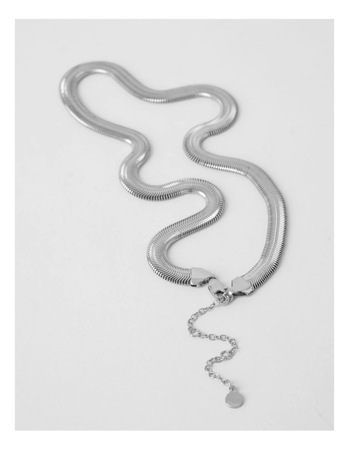 Waterproof Chunky Snake Chain Necklace in Silver image 3