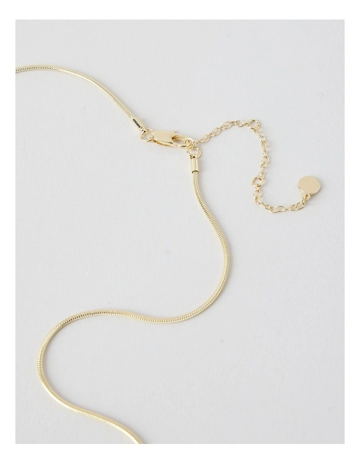 Black and Gold Cut Out Pendant Necklace image 5