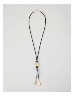 Black and Gold Cord Necklace