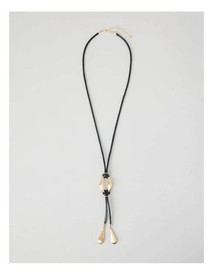 Black and Gold Cord Necklace image 1