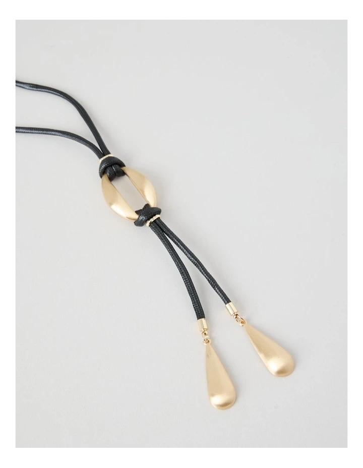 Black and Gold Cord Necklace image 5