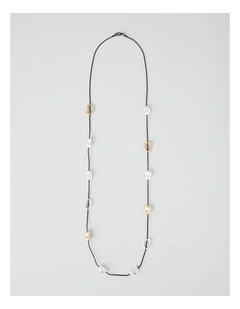 Two Tone Open Bead Necklace