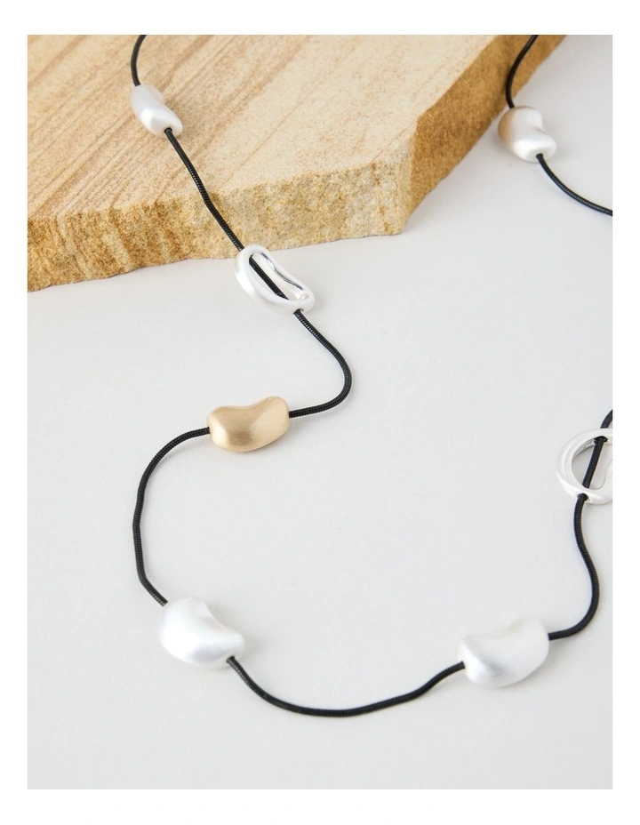 Two Tone Open Bead Necklace image 5