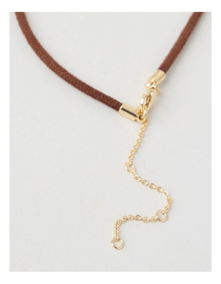 Curved Bead Necklace in Burgundy image 5