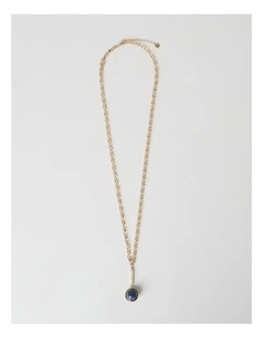 Ball Pendant Necklace in Blue