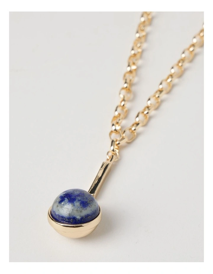 Ball Pendant Necklace in Blue image 2