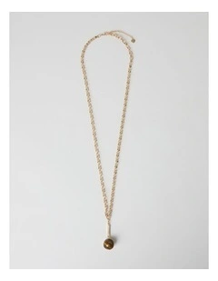 Ball Pendant Necklace in Brown