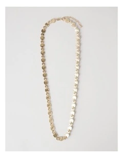 Coin Necklace Single Strand in Gold