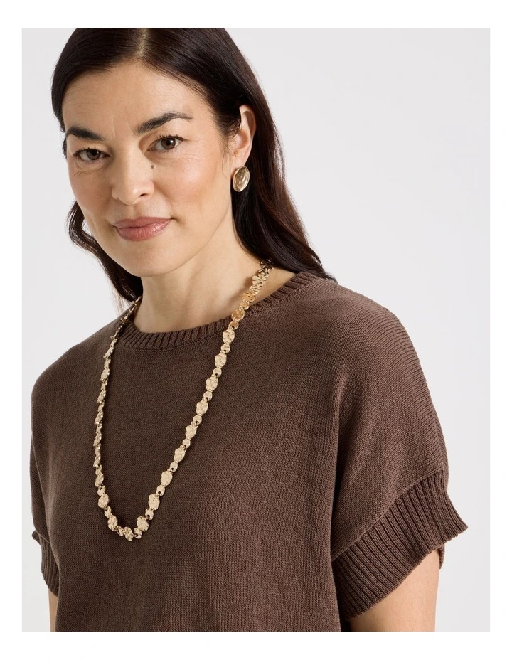 Coin Necklace Single Strand in Gold image 2