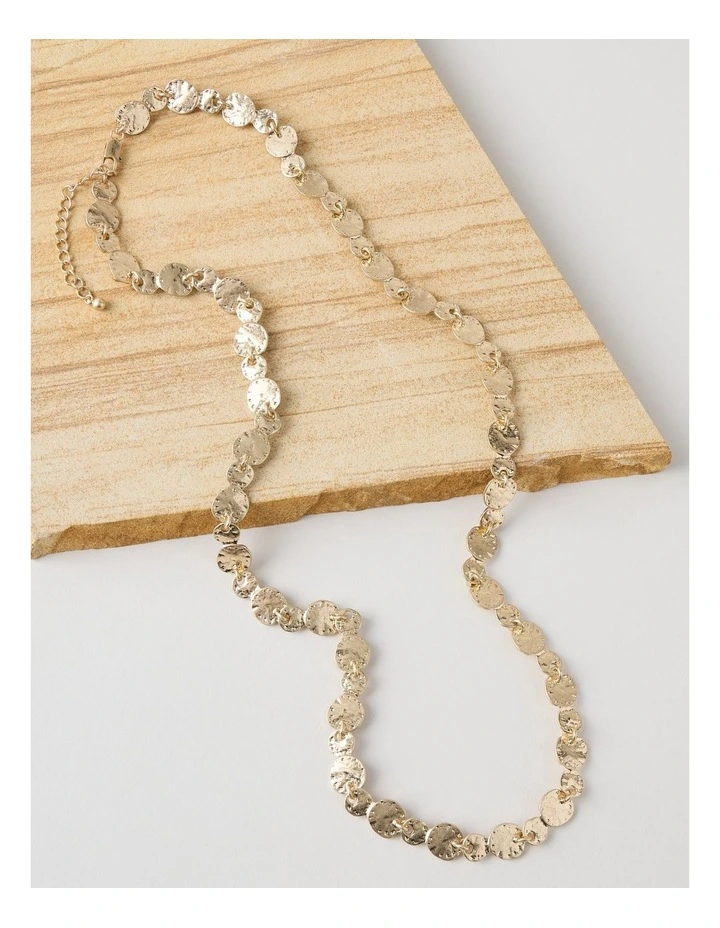 Coin Necklace Single Strand in Gold image 3