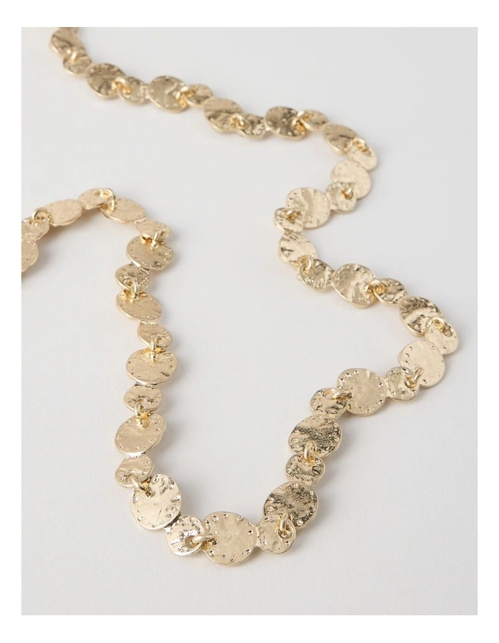 Coin Necklace Single Strand in Gold image 5