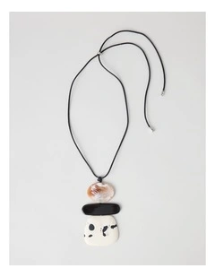 Abstract Pendant Necklace in Multi