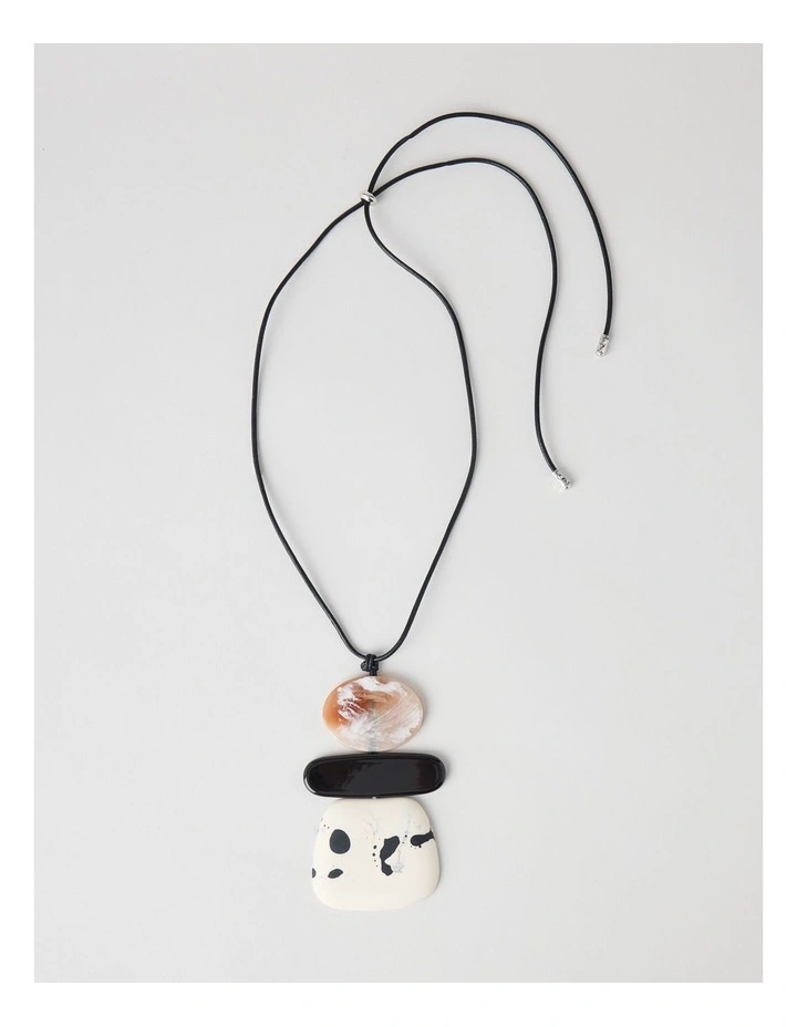 Abstract Pendant Necklace in Multi image 1