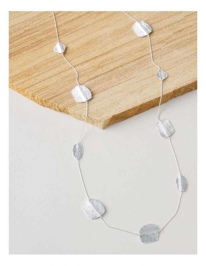 Coin Station Necklace in Silver image 3