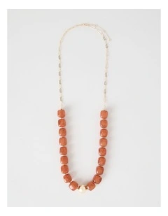 Cube Short Necklace in Arabian Spice