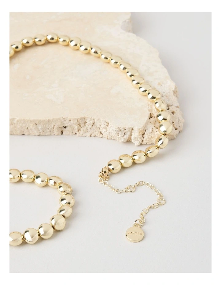 Nugget Necklace in Gold image 3