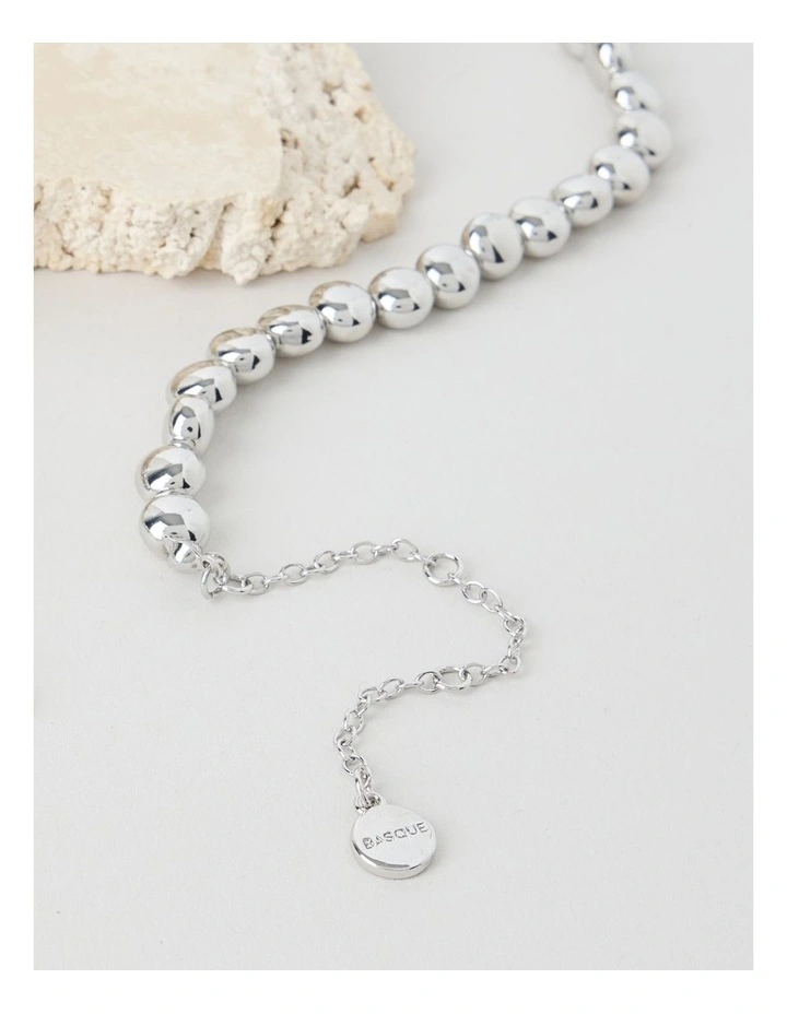 Nugget Necklace in Silver image 3
