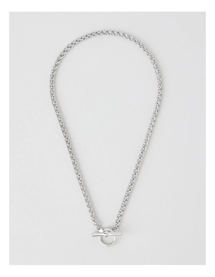 Twisted Rope Chain Necklace in Silver image 1