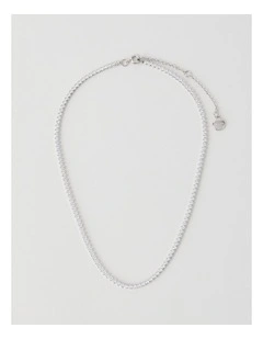 Tennis Necklace in Silver