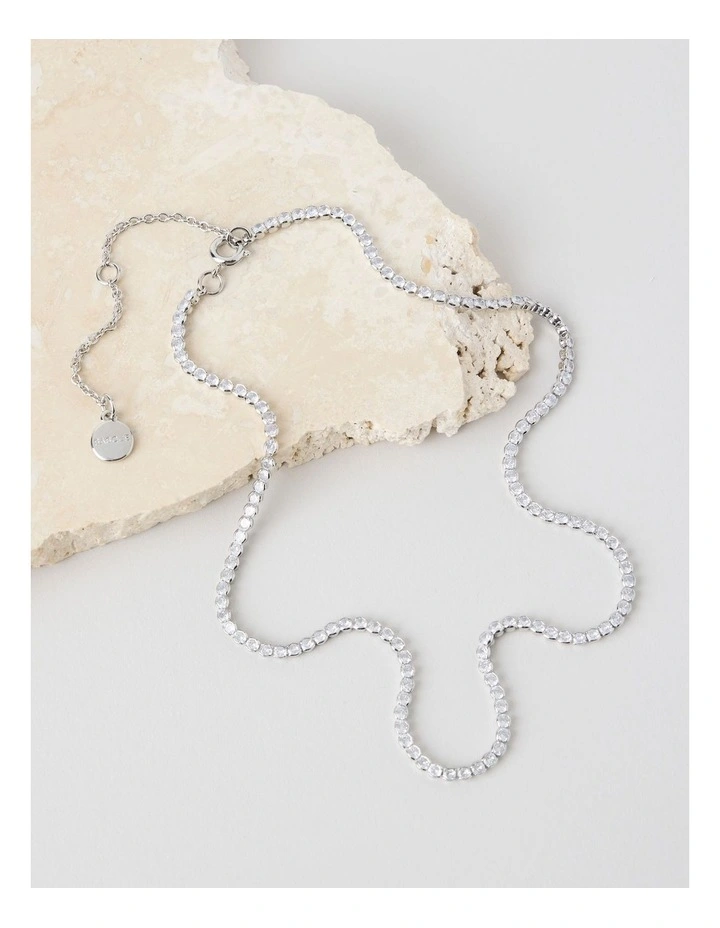 Tennis Necklace in Silver image 2