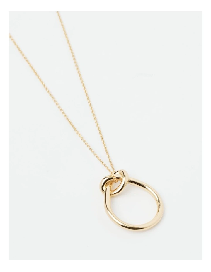 Knot Pendant Necklace in Gold image 1