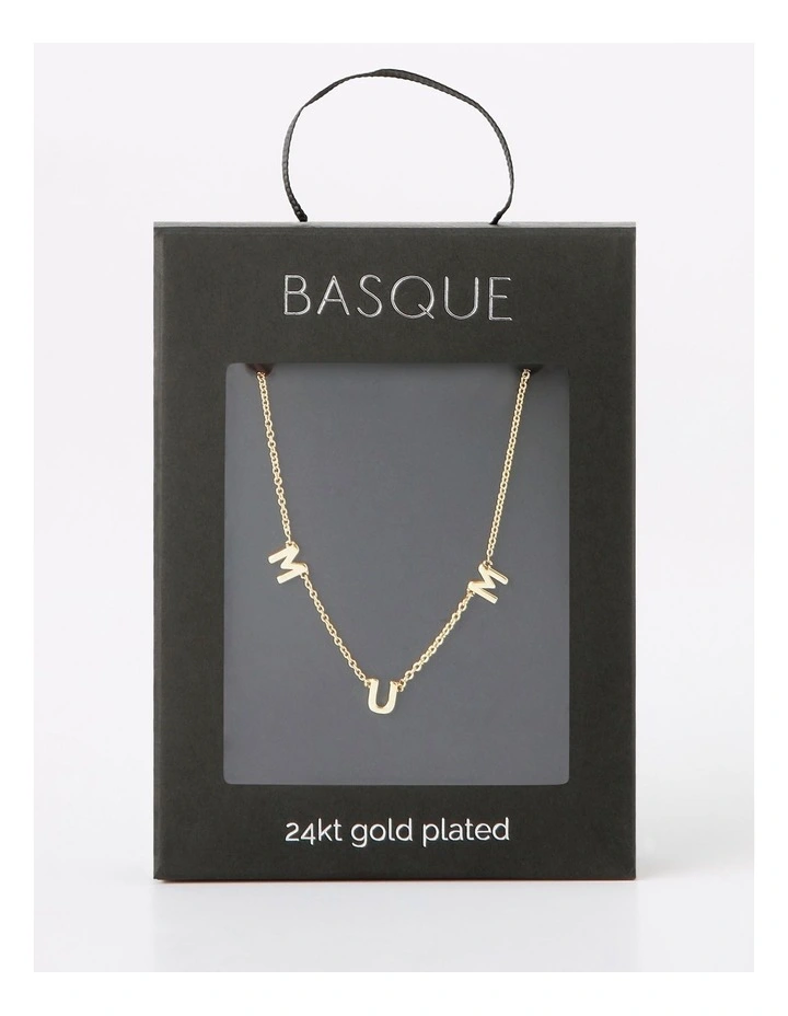 Mum Necklace in Gold image 6
